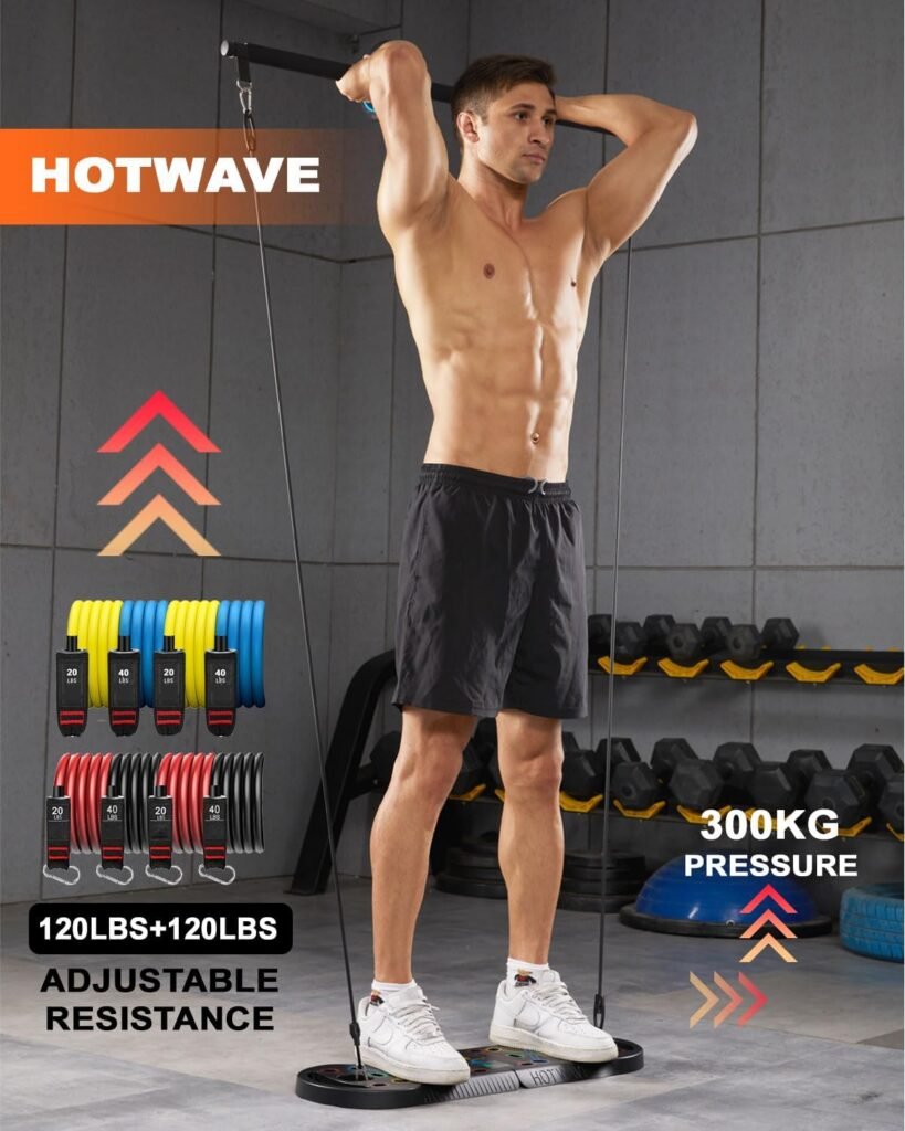 HOTWAVE Push Up Board Fitness, Portable Foldable 20 in 1 Push Up Bar at Home Gym, Pushup Handles for Floor. Professional Strength Training Equipment For Man and Women,Patent Pending